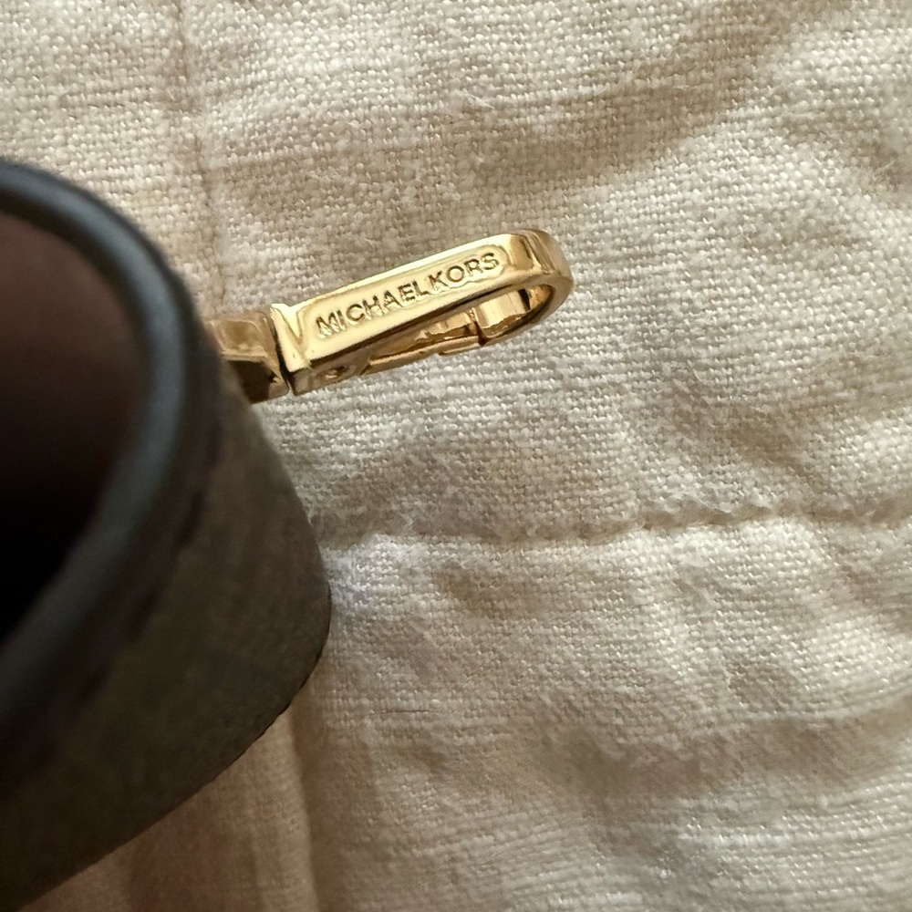 Michael Kors Brown Monogrammed and Pink AirPods Wallet - Picture 5 of 5